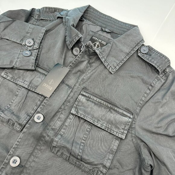 Indigo Star Major Lightweight Patch Pockets Military‎ Jacket , Size S, Dark Gray - Picture 1 of 13